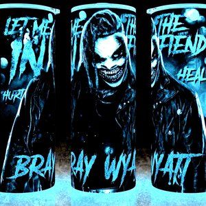 Glow in the Dark Bray Wyatt The Fiend  Wrestling WWE Cup Mug Tumbler 20oz